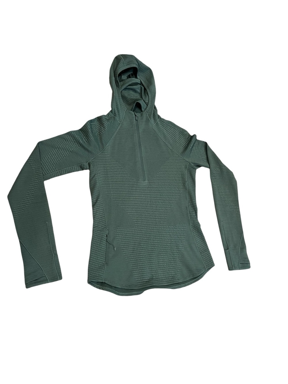 lululemon athletica Moss Green Hooded Half-Zip Pullover
